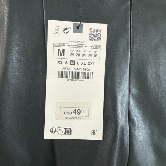 Zara leather strapless dress - Picture 3 of 4